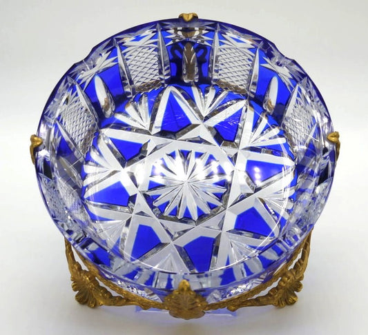 Rock crystal ashtray with bronze stand, Baroque style - Period: 1958/1960