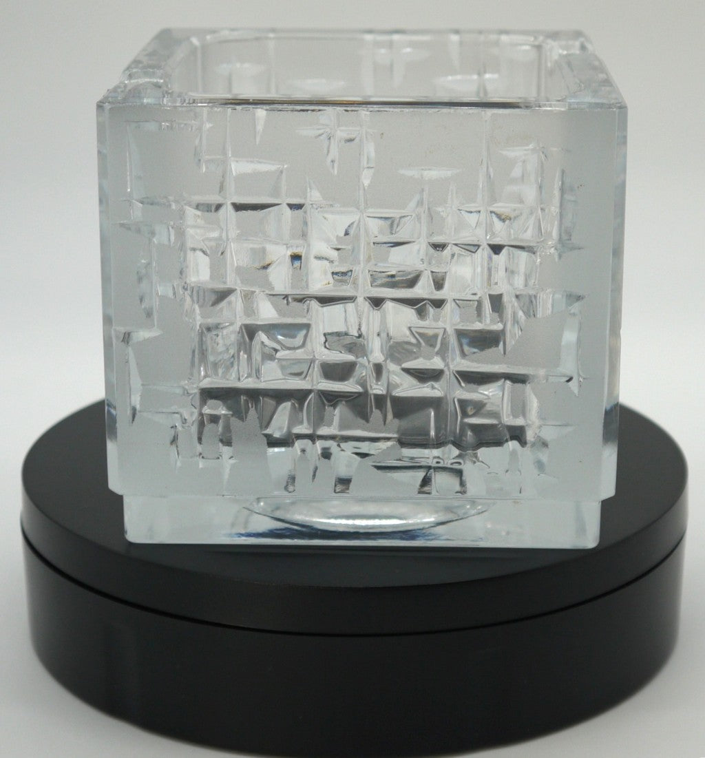 Heavy worked crystal ashtray - Period: 1970/1975