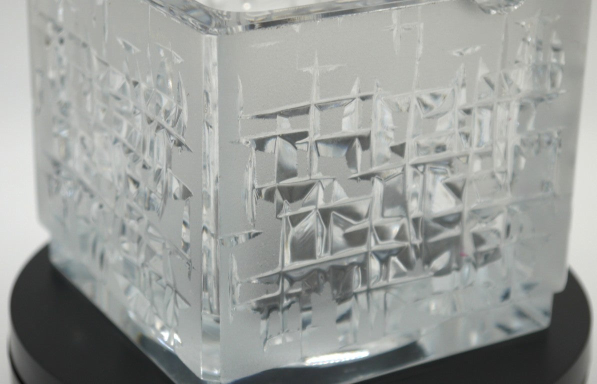 Heavy worked crystal ashtray - Period: 1970/1975