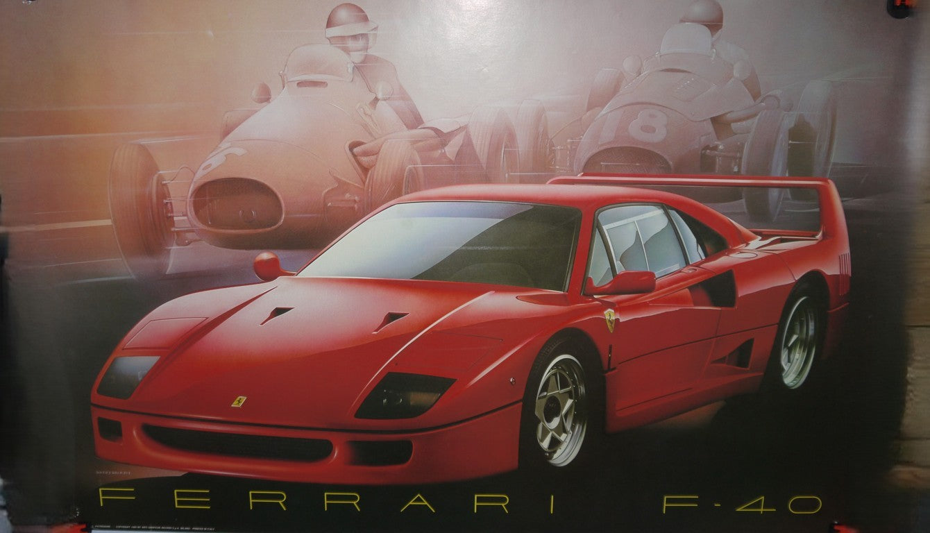 Vintage Ferrari F40 Poster by L.Patrignani - Period: 1989