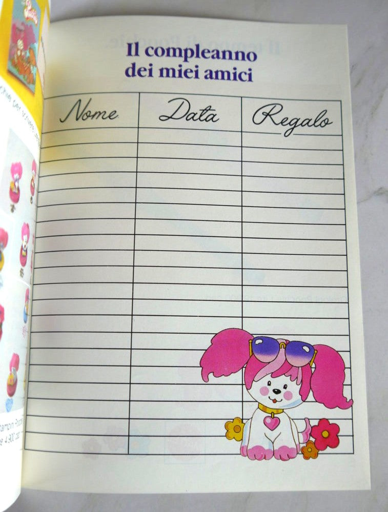 Poochie "Il mondo dell'amicizia" - Giochi e Consigli vista foglio interno compleanni