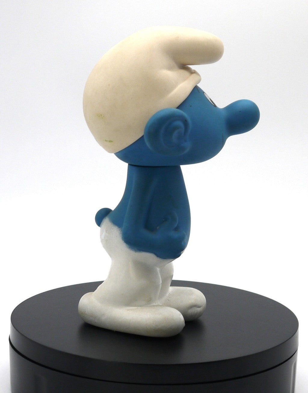 Puffo Vintage 1982 Peyo - in Gomma Morbida con Sonaglio -15cm-Epoca:1982