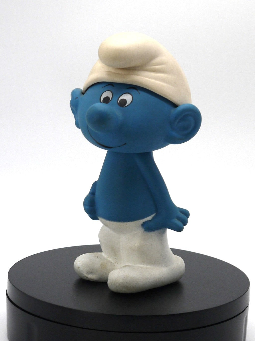 Puffo Vintage 1982 Peyo - in Gomma Morbida con Sonaglio -15cm-Epoca:1982