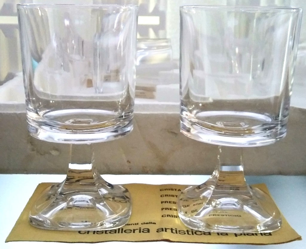 RCR-Cristalleria Artistica La Piana - Set of 6 crystal glasses - Period: 1980