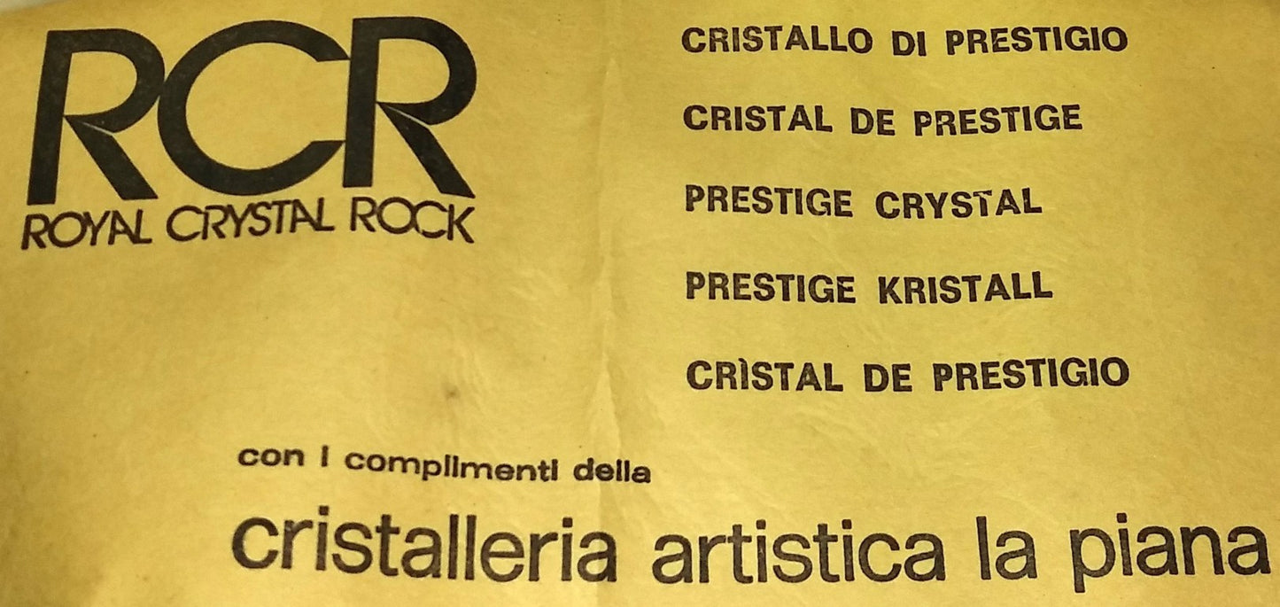 RCR-Cristalleria Artistica La Piana - Set of 6 crystal glasses - Period: 1980