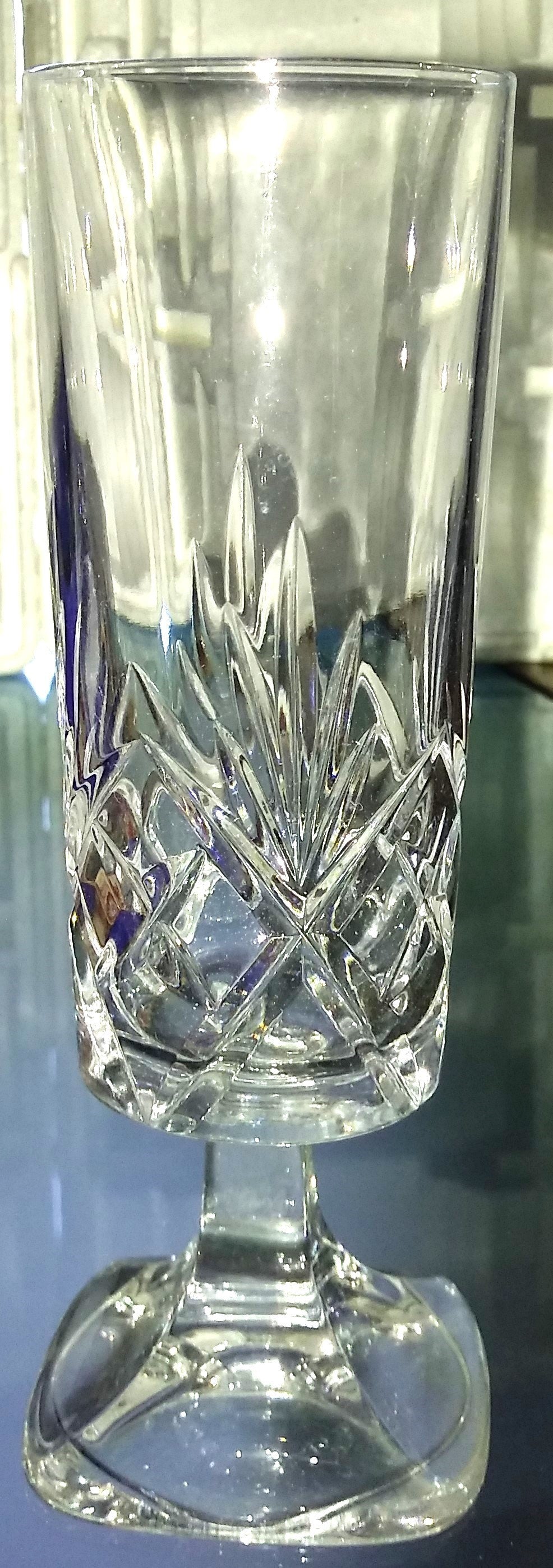 RCR-Cristalleria Artistica La Piana- Set of 6 Crystal Flutes- Period: 1980