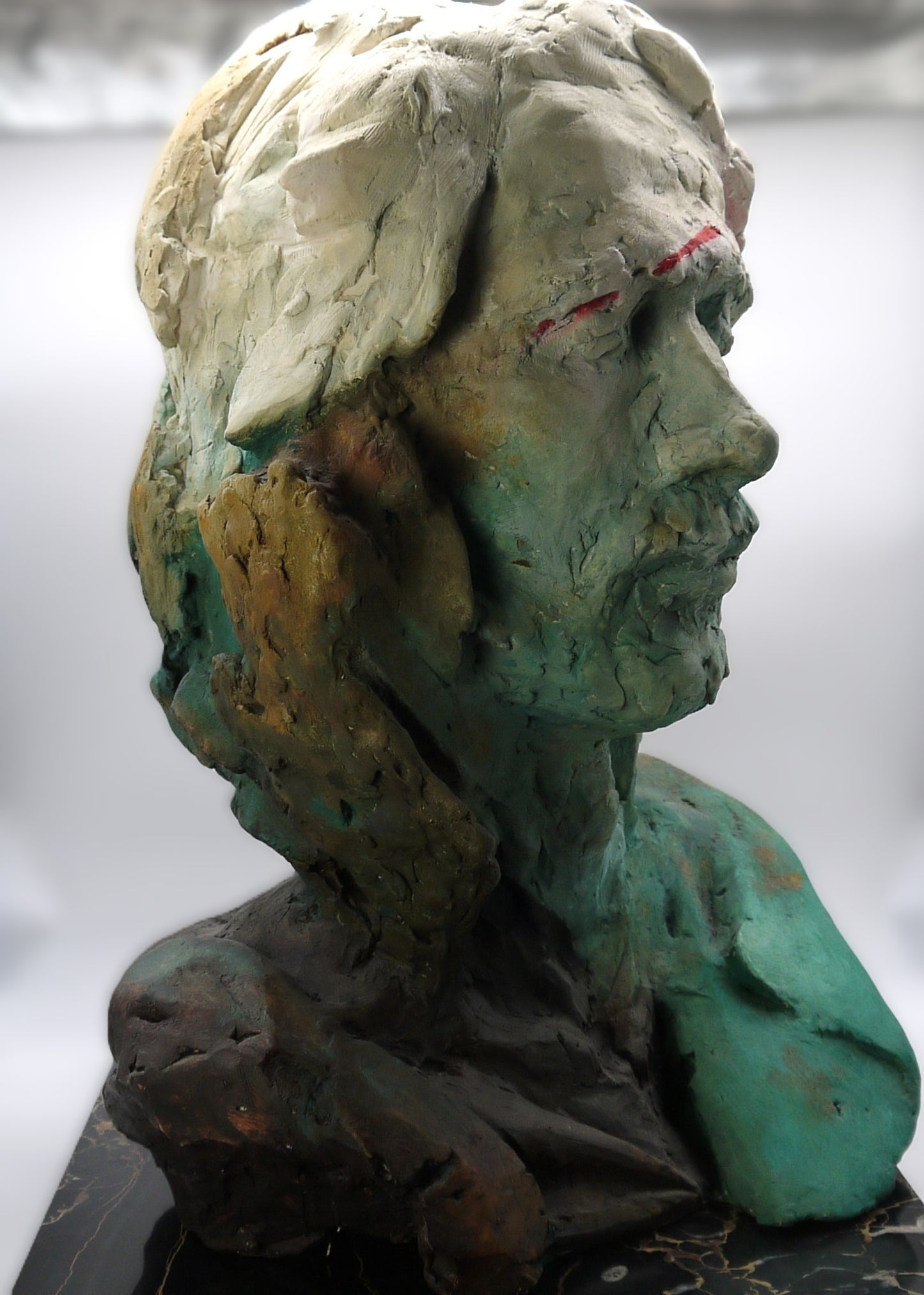 Tête d'homme « Adan », sculpture de Stefano Mussato Galeano