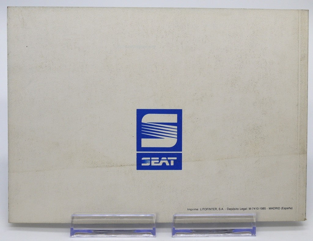 Manuel du propriétaire d'origine Seat Ibiza 1.2L/GL/GLX/1.5 GLX - Période : 1985