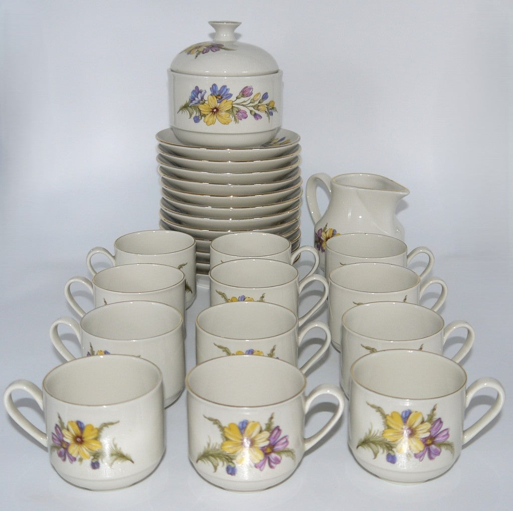 12-Piece Coffee Set - Tognana Porcelain Made in Italy - Period: 1970-1980