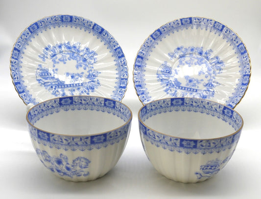 Tea/Milk Breakfast Set - 2 pieces - Seltmann Weiden Bavaria / China Blau - Period: 1980/90