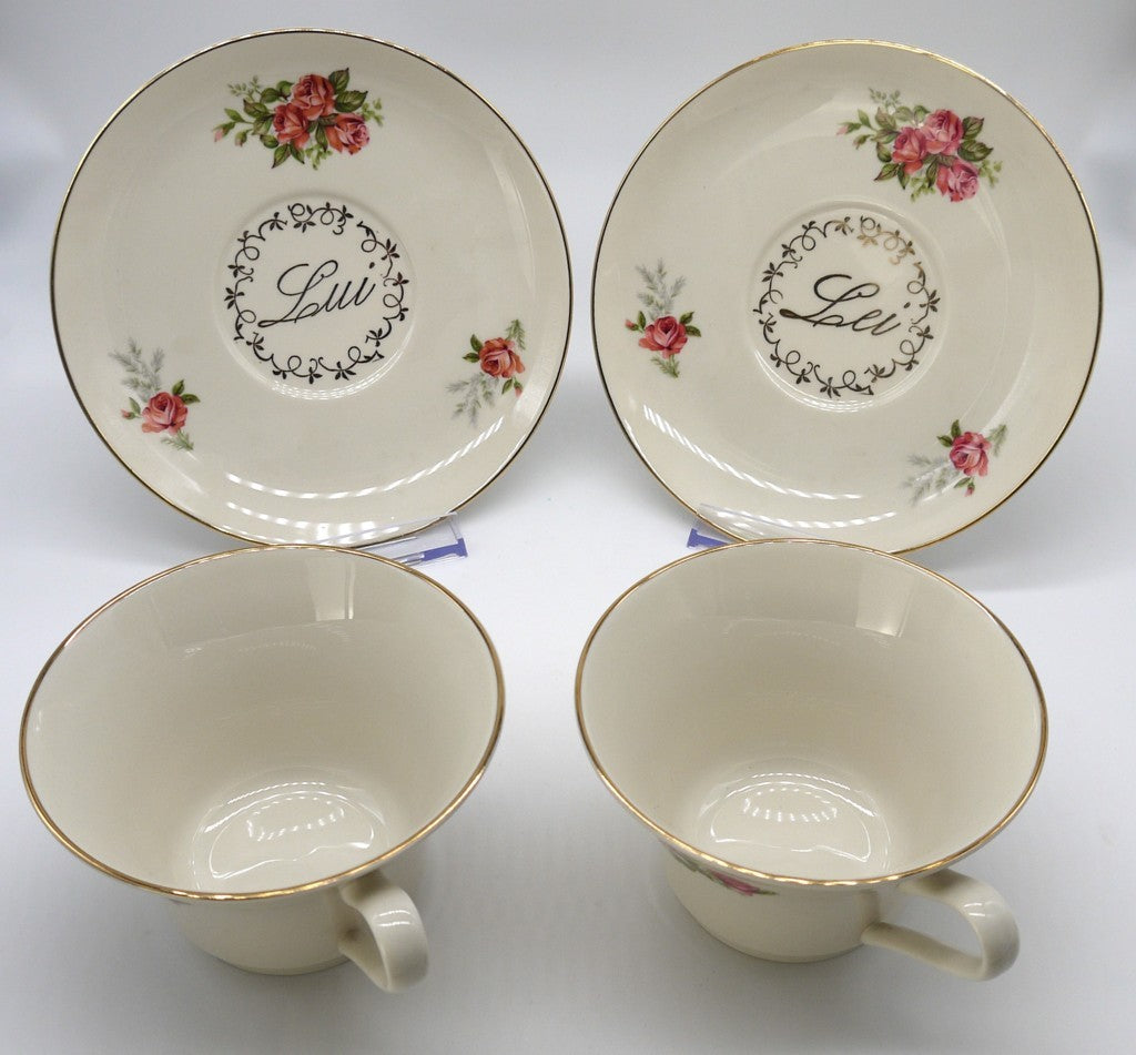 Breakfast Set - 2 pieces - Him/Her - by Manifattura Porcellane Royal CP - Period: 1970-1980
