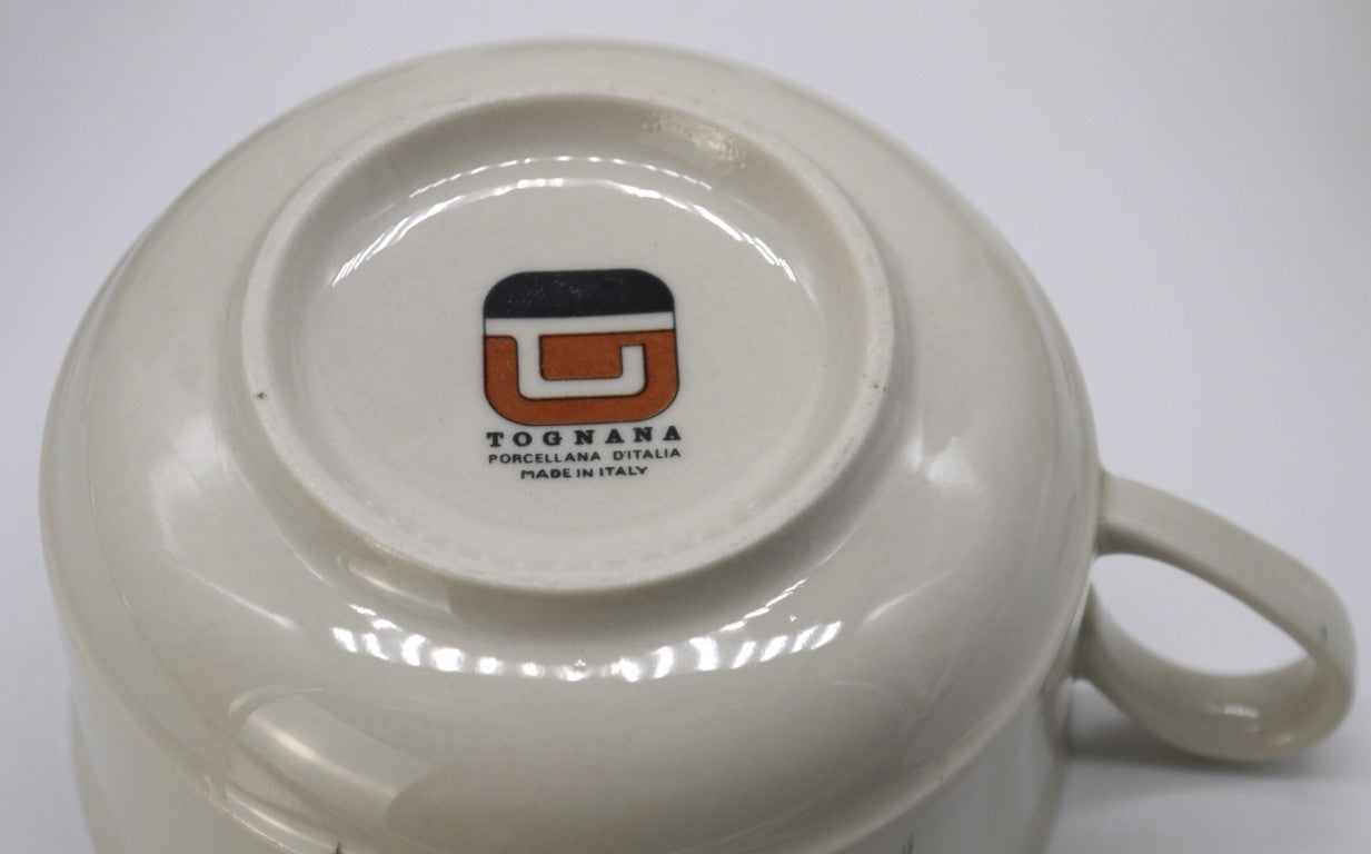 Breakfast Set - Milk/Tea - 6 pieces - Tognana Italian Porcelain - Period: 1970-1980