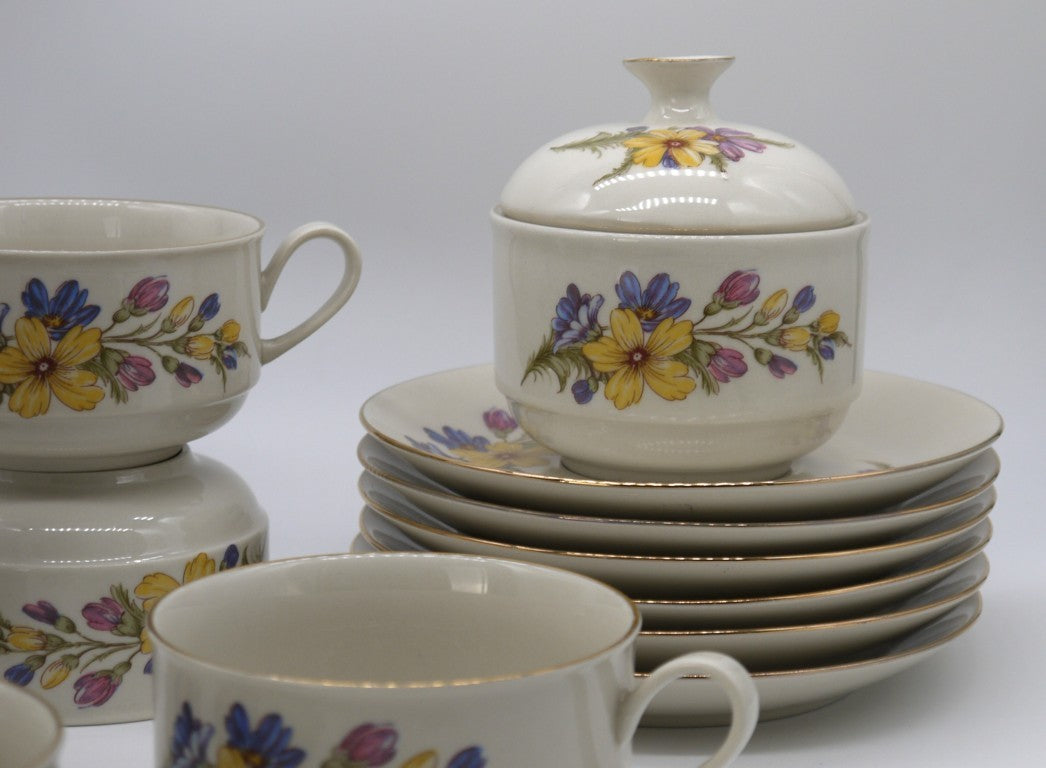 Breakfast Set - Milk/Tea - 6 pieces - Tognana Italian Porcelain - Period: 1970-1980