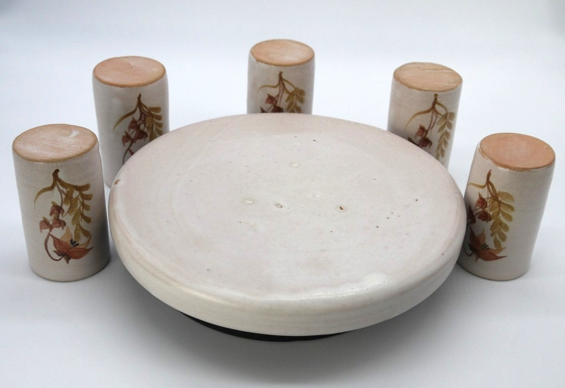 Rustic Coffee/Liquor Set with Tray - Period: 1990