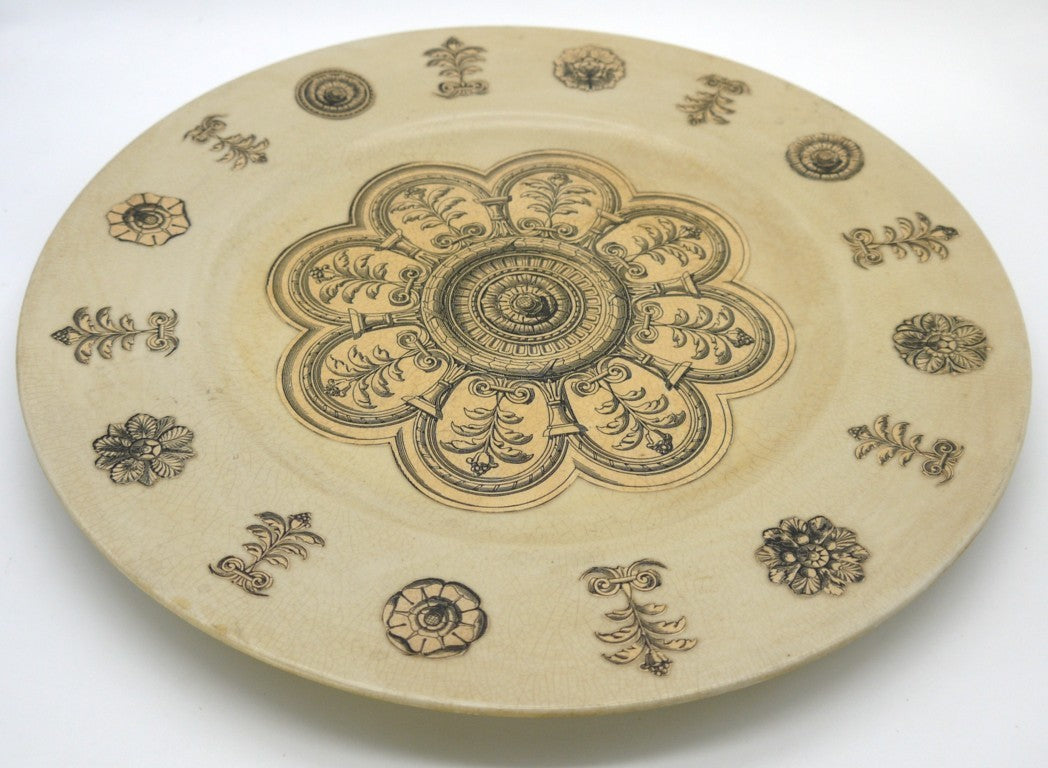 Stencil & Dintorni by Ricorteka — Set Ceramica Antichizzata con Craquelé a Decoupage | Zuppiera e Piatto