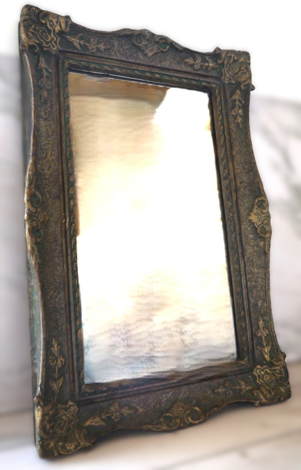 Antique Bronze Wall Mirror - 1980s/90s