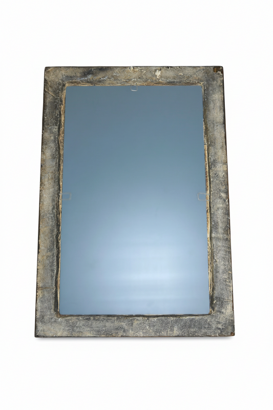 Specchio da parete Anticato in Bronzo pesante-dettaglio retro