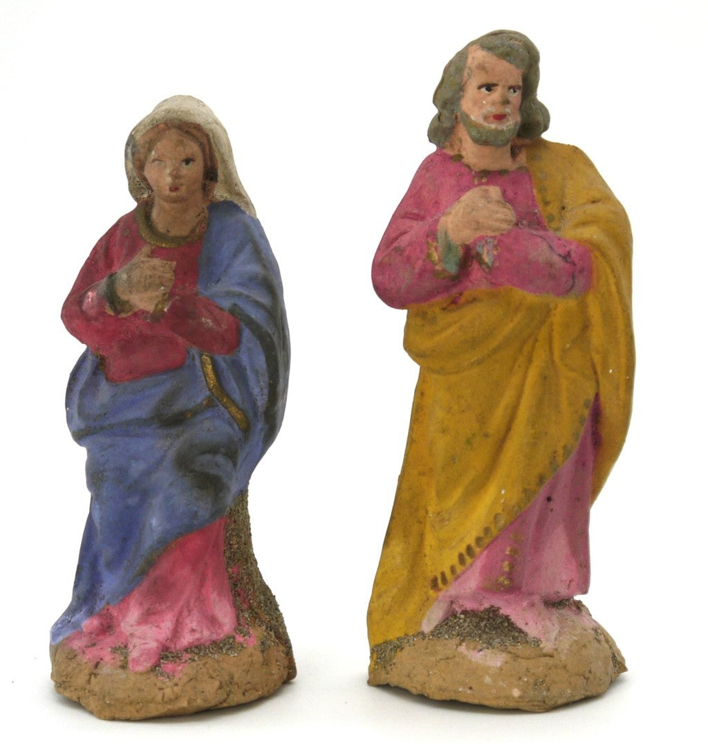 Statuine Presepe d'epoca Natività-articoli artigianali Italiani-Epoca:1940/50