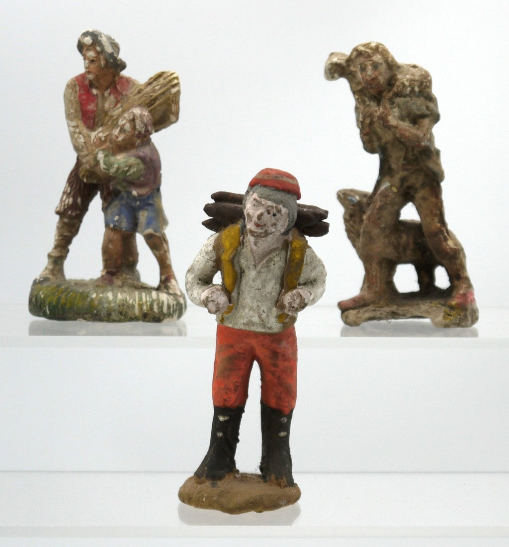 Figurines en plâtre représentant une crèche - Période : 1920/1930