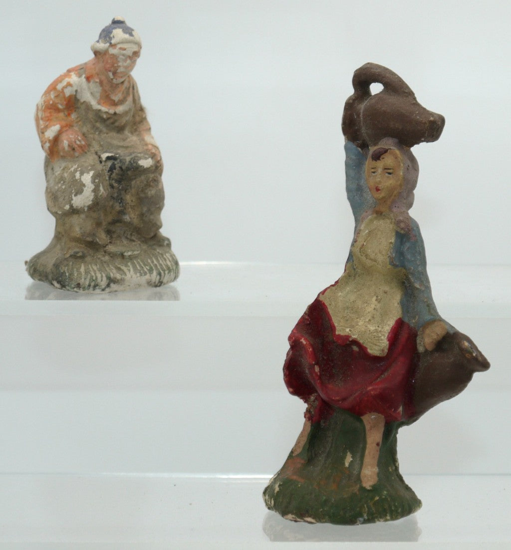 Figurines en plâtre représentant une crèche - Période : 1920/1930