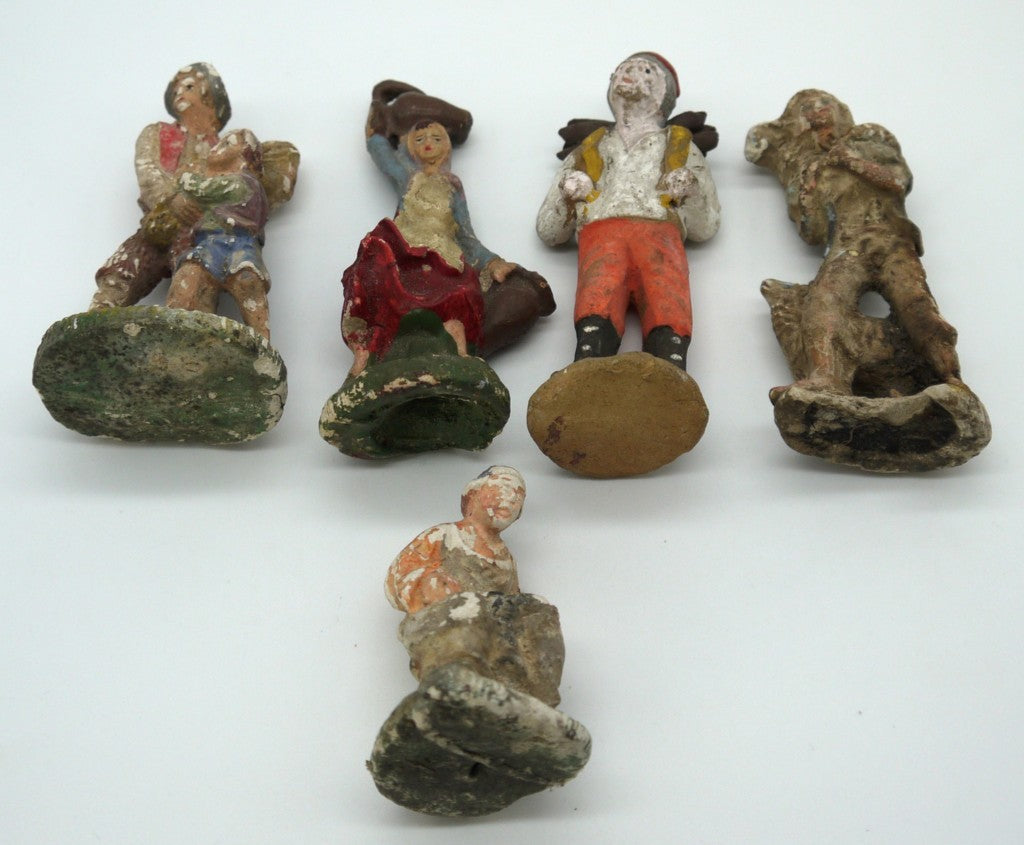 Figurines en plâtre représentant une crèche - Période : 1920/1930