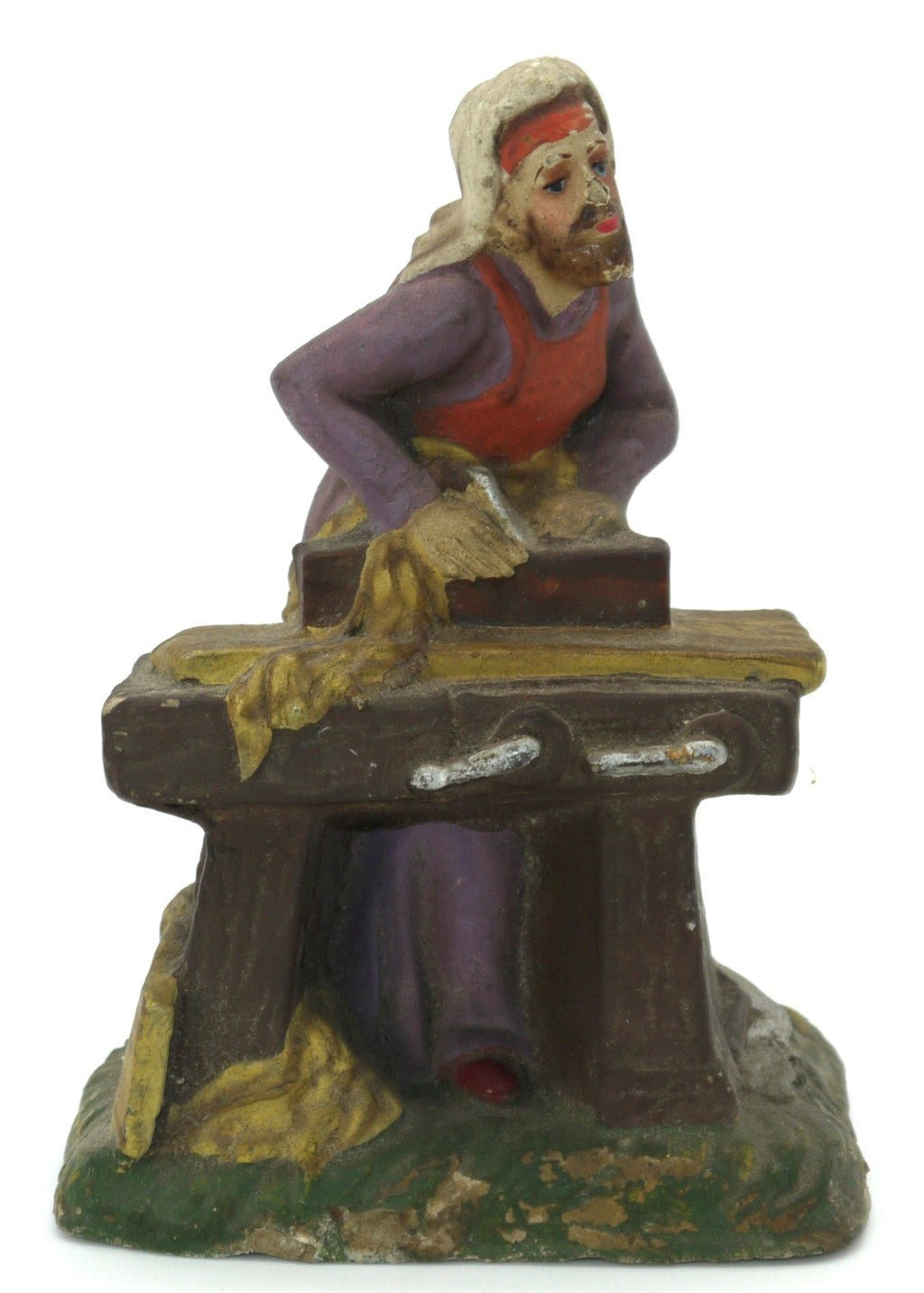 statuina terracotta 1950 giuseppe al lavoro