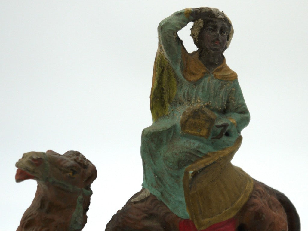 Figurines anciennes de collection en terre cuite représentant les Rois mages - Période : 1950/1955