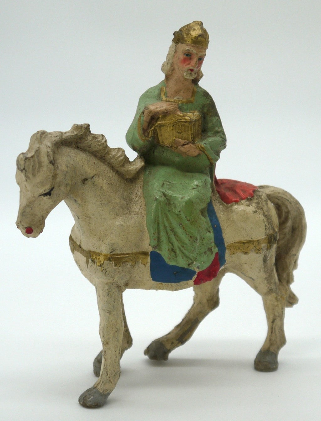 Re Magi terracotta statuine fatte a mano 1950 melchiorre dettaglio