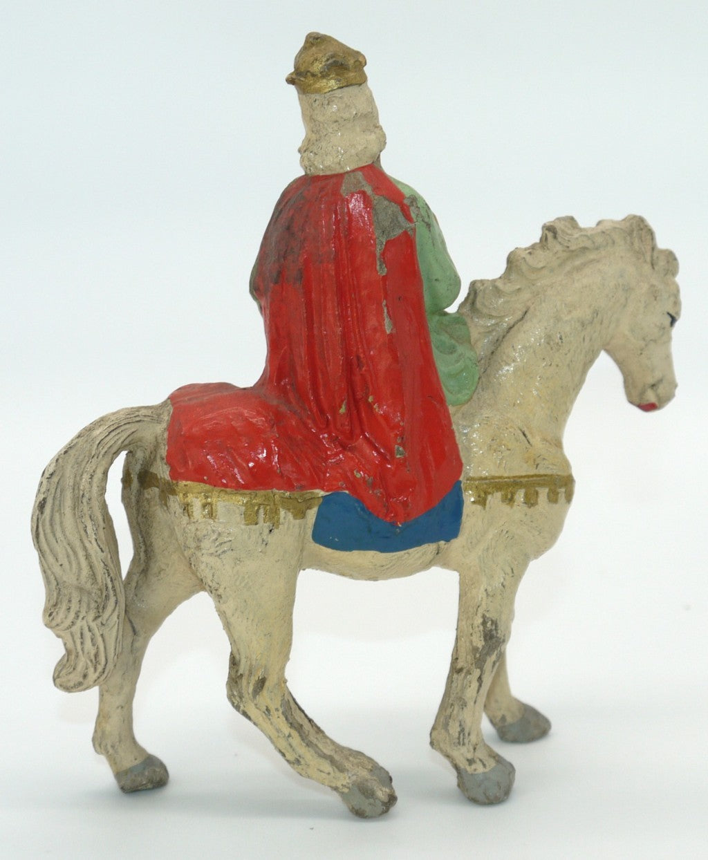 Figurines anciennes de collection en terre cuite représentant les Rois mages - Période : 1950/1955