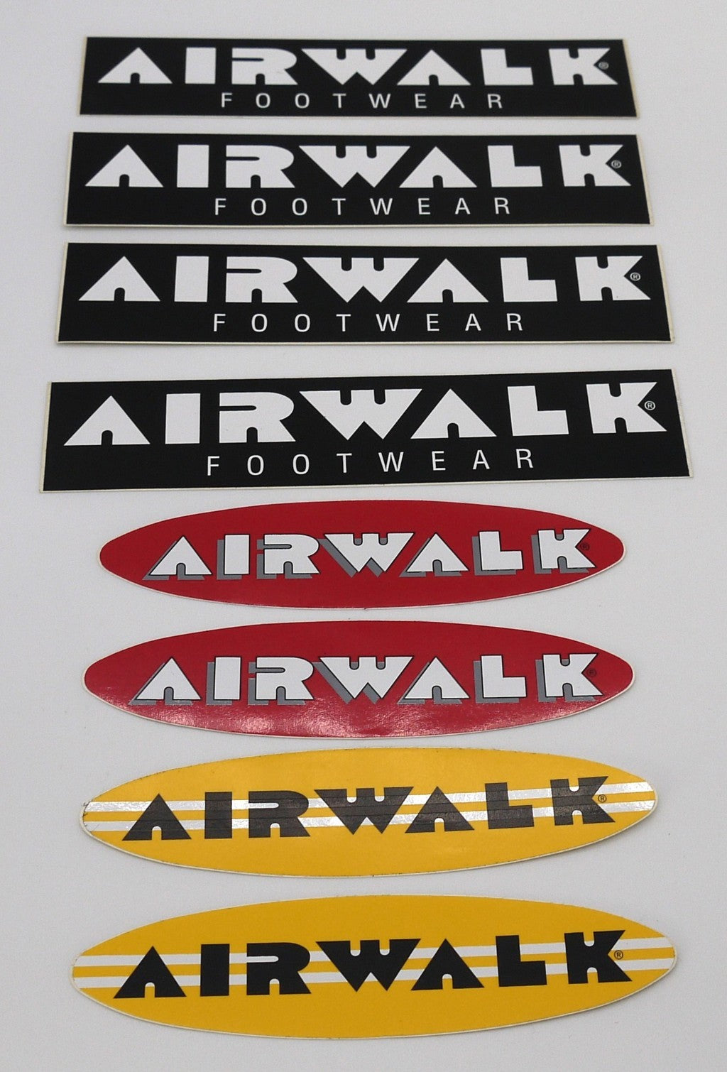 Stickers vintage Originali "Airwalk" -8 pz- Epoca:1995/1996