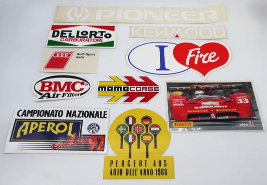 Stickers vintage Originali "Automobilismo anni 80/90" -10 pz-