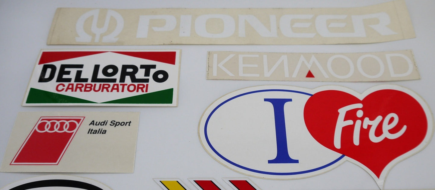 Stickers vintage Originali "Automobilismo anni 80/90" -10 pz-