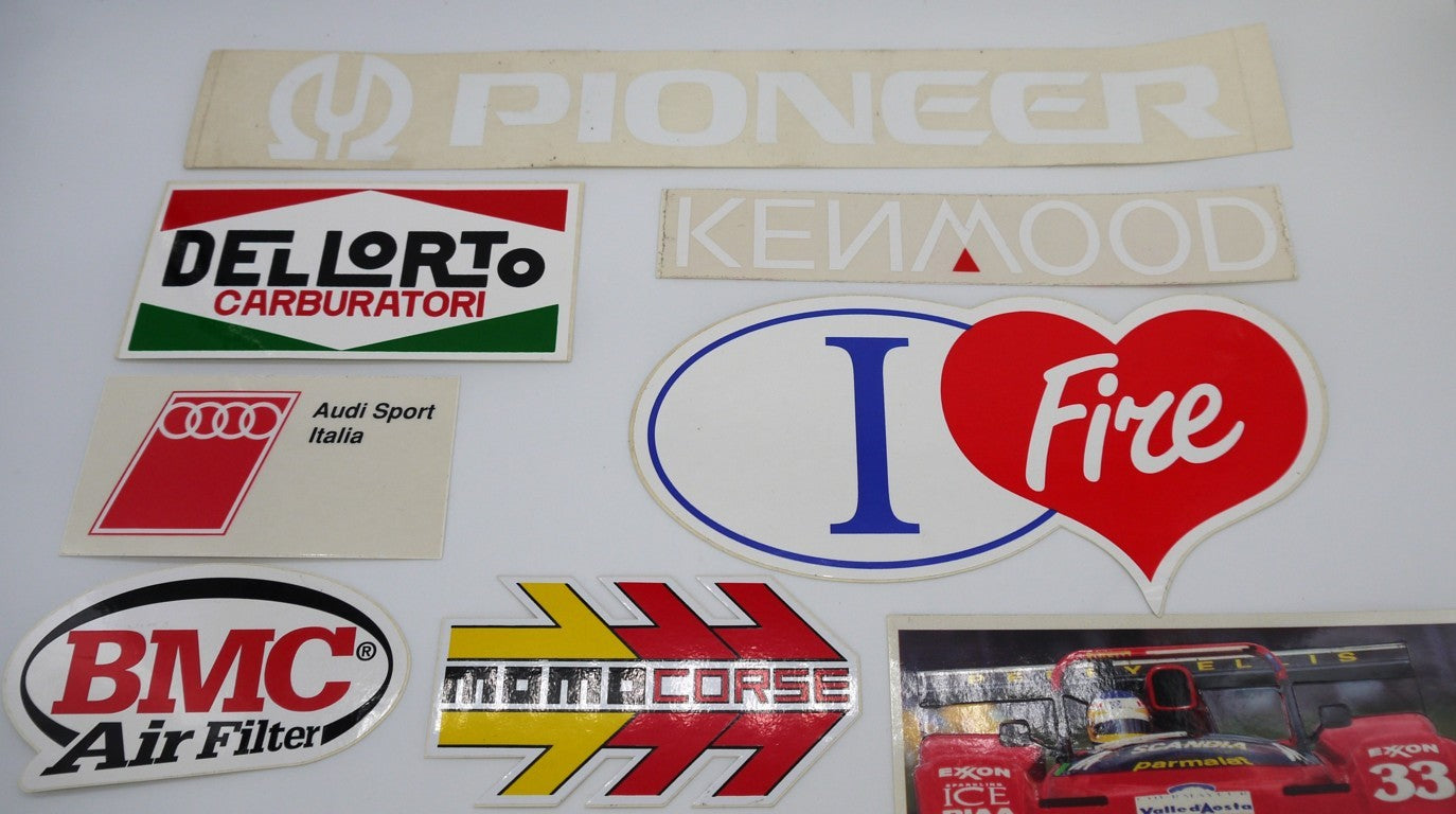 Stickers vintage Originali "Automobilismo anni 80/90" -10 pz-
