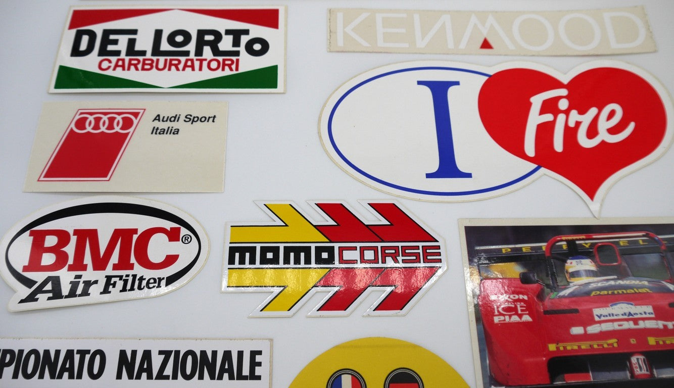 Stickers vintage Originali "Automobilismo anni 80/90" -10 pz-