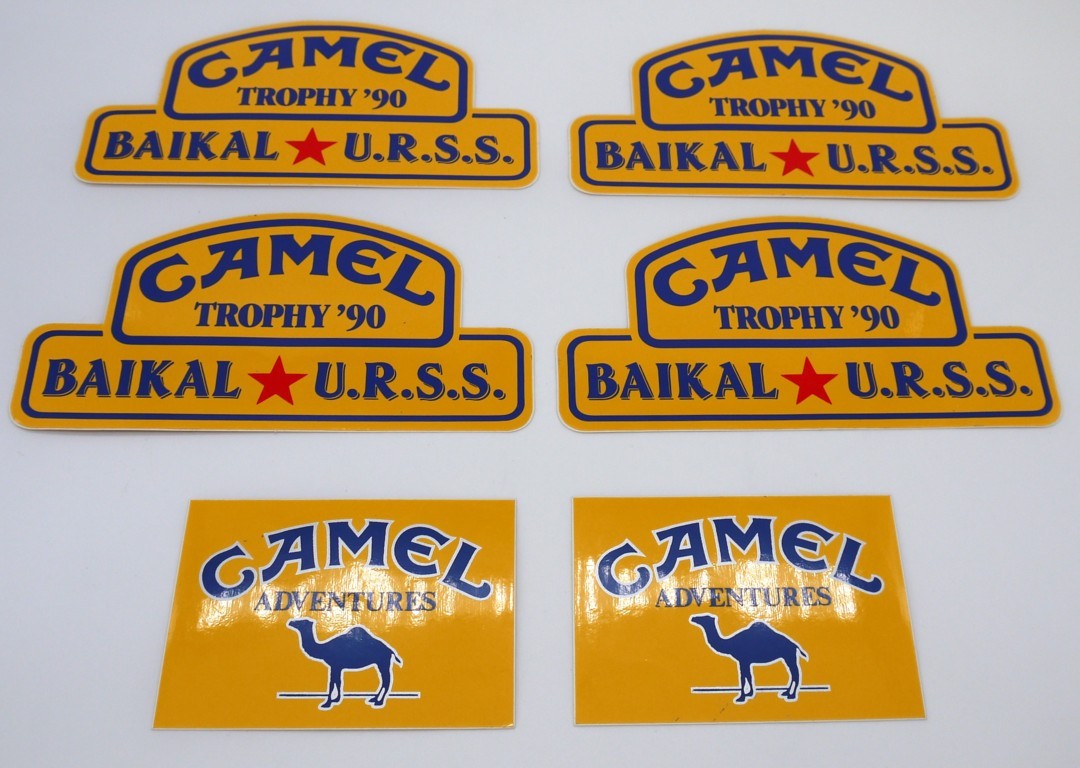 Original vintage stickers "Camel Trophy/Adventures" - 6 pcs - Period: 1990