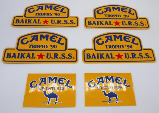 Stickers vintage Originali "Camel Trophy/Adventures" - 6 pz- Epoca: 1990
