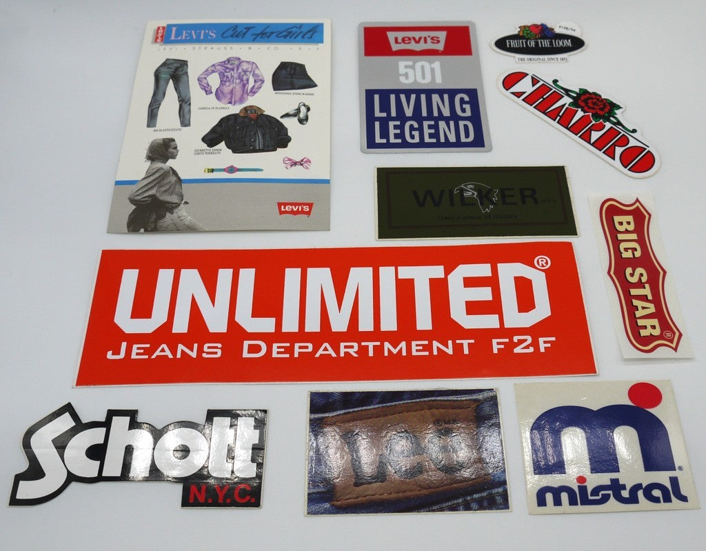 Autocollants vintage originaux « Culture de la mode des années 80 » - 10 pièces -