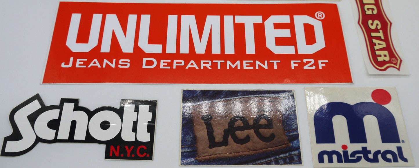 Autocollants vintage originaux « Culture de la mode des années 80 » - 10 pièces -