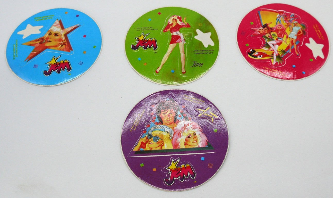 Autocollants vintage Jem (Jem et les Hologrammes) - 10 pièces - Période : 1987/88
