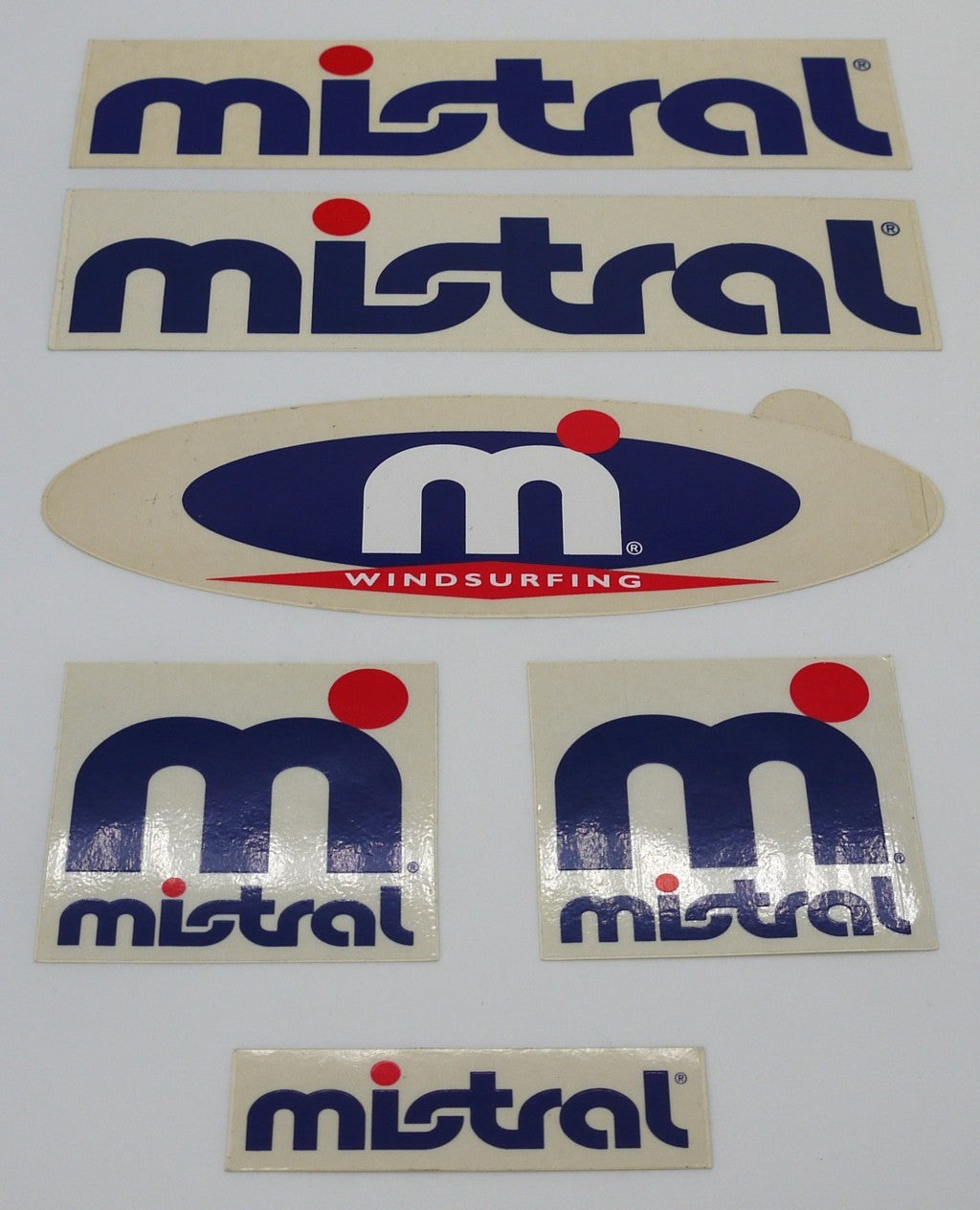 Stickers vintage Originali "Mistral" - 6 pz- Epoca:1985/1988