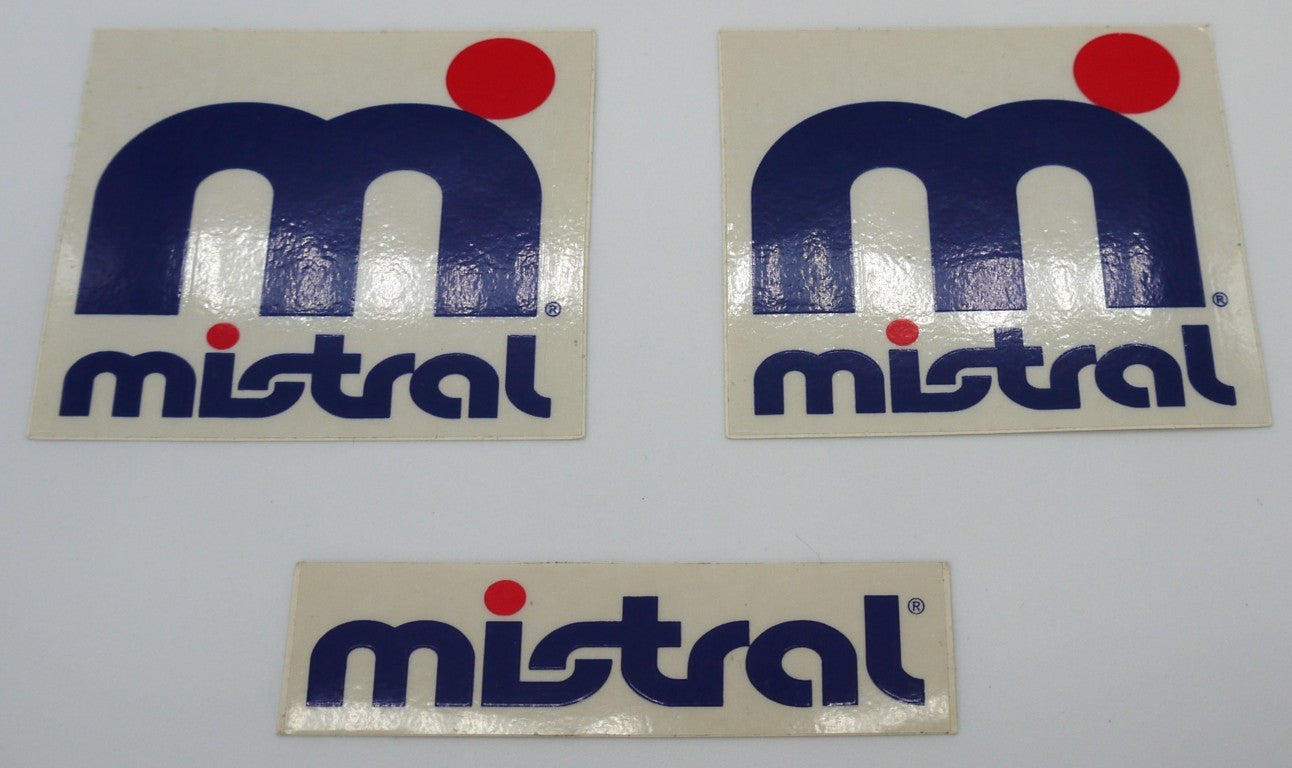 Stickers vintage Originali "Mistral" - 6 pz- Epoca:1985/1988