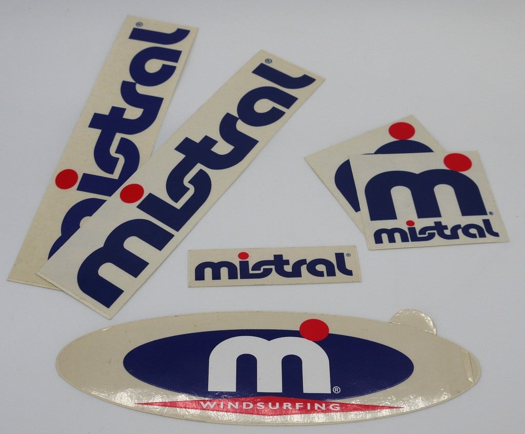 Stickers vintage Originali "Mistral" - 6 pz- Epoca:1985/1988