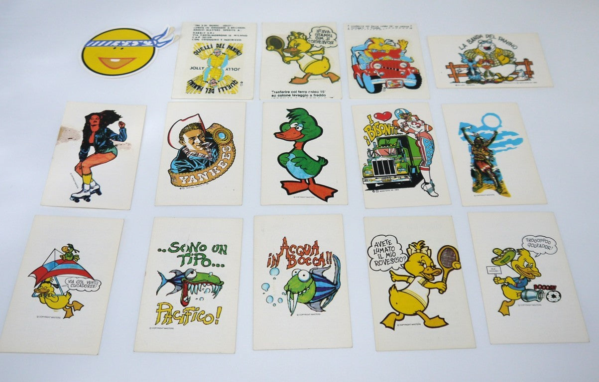 Stickers vintage "Quelli del panino -Prima e seconda serie" -30 pz- Epoca:1985/86
