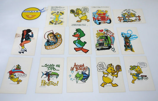 Stickers vintage "Quelli del panino -Prima e seconda serie" -30 pz- Epoca:1985/86