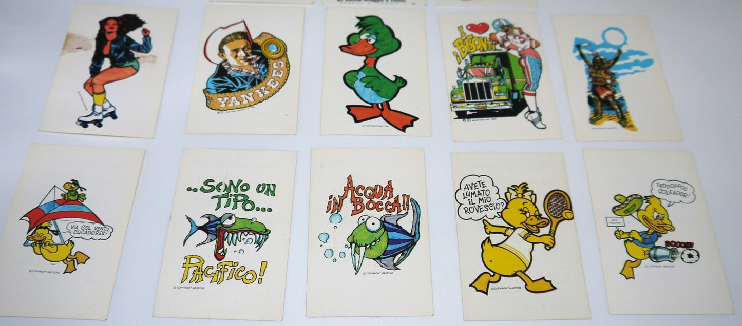Stickers vintage "Quelli del panino -Prima e seconda serie" -30 pz- Epoca:1985/86
