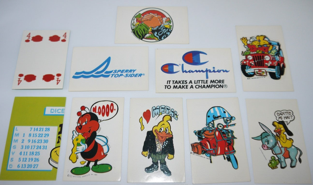 Stickers vintage "Quelli del panino -Prima e seconda serie" -30 pz- Epoca:1985/86