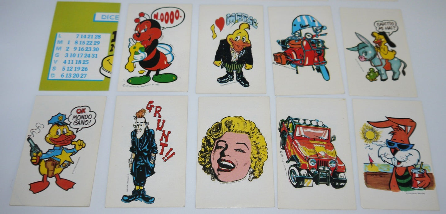 Stickers vintage "Quelli del panino -Prima e seconda serie" -30 pz- Epoca:1985/86