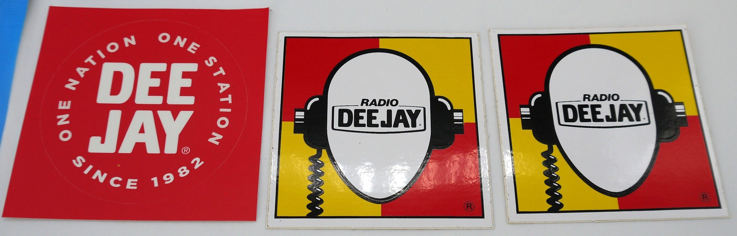 Stickers vintage Originali "Emittenti Radio anni 80/90/2000" - 10 pz-