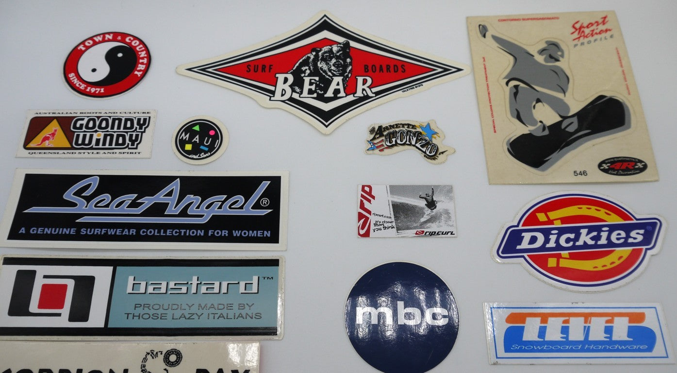 SuperSet d'autocollants vintage originaux « Riders Culture années 90 » - 30 pièces -