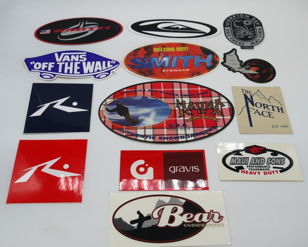 SuperSet d'autocollants vintage originaux « Riders Culture années 90 » - 30 pièces -